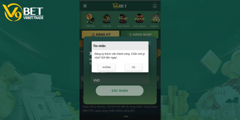 Nạp tiền để tham gia cá cược tại V9bet ngay 