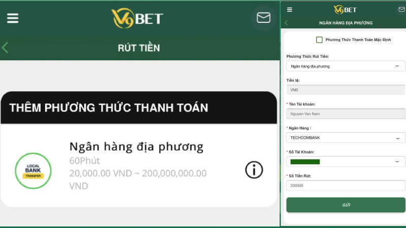 Điểm lưu ý trong quá trình rút tiền V9bet